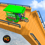 Superhero Tuk Tuk Rickshaw: Stunt Driving Games Apk